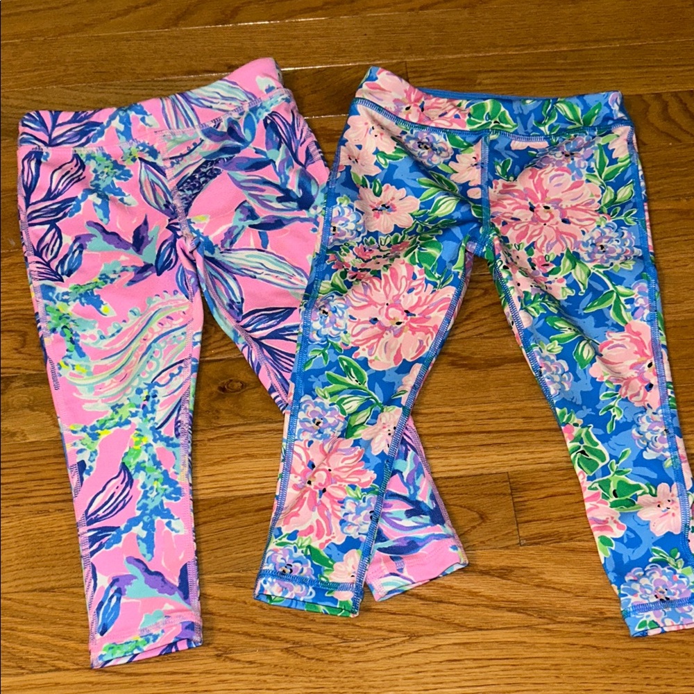 Lilly Pulitzer Leggings Set - Pink and Blue - Kids XS 2/3